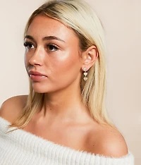 Tiered Glitz Heart Earring