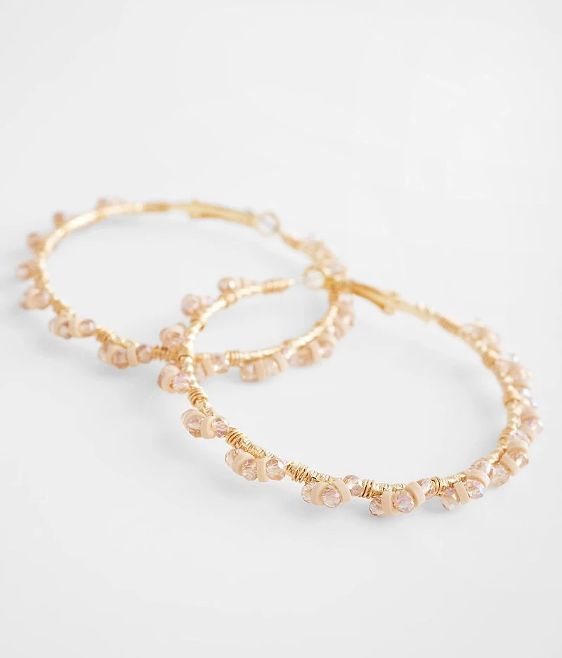 Beaded Hoop Earring