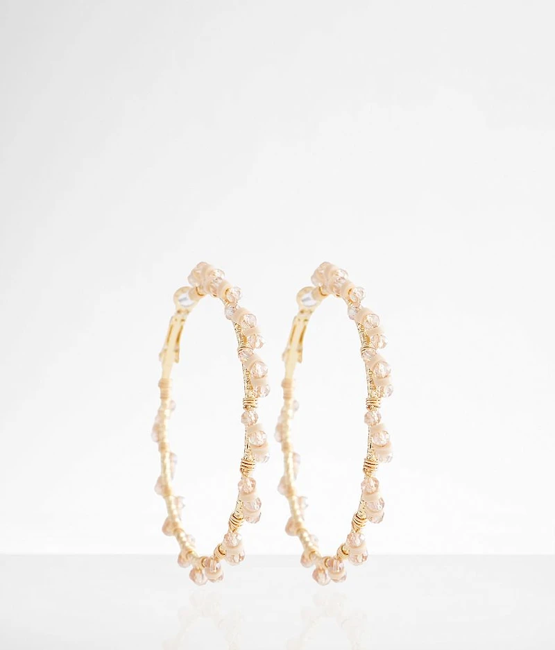 Beaded Hoop Earring