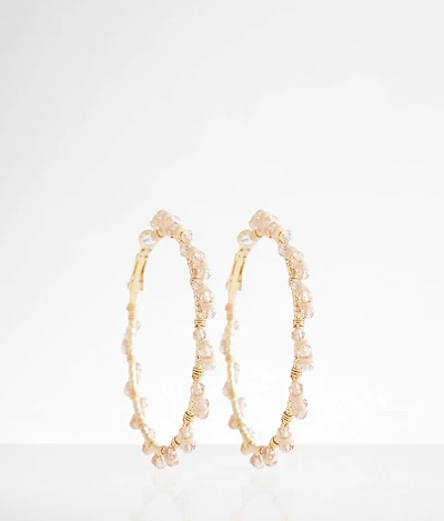 Beaded Hoop Earring