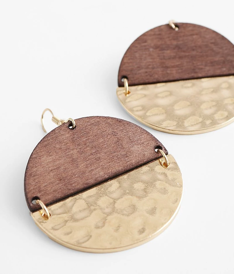 Hammered Metal Earring