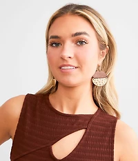 Hammered Metal Earring
