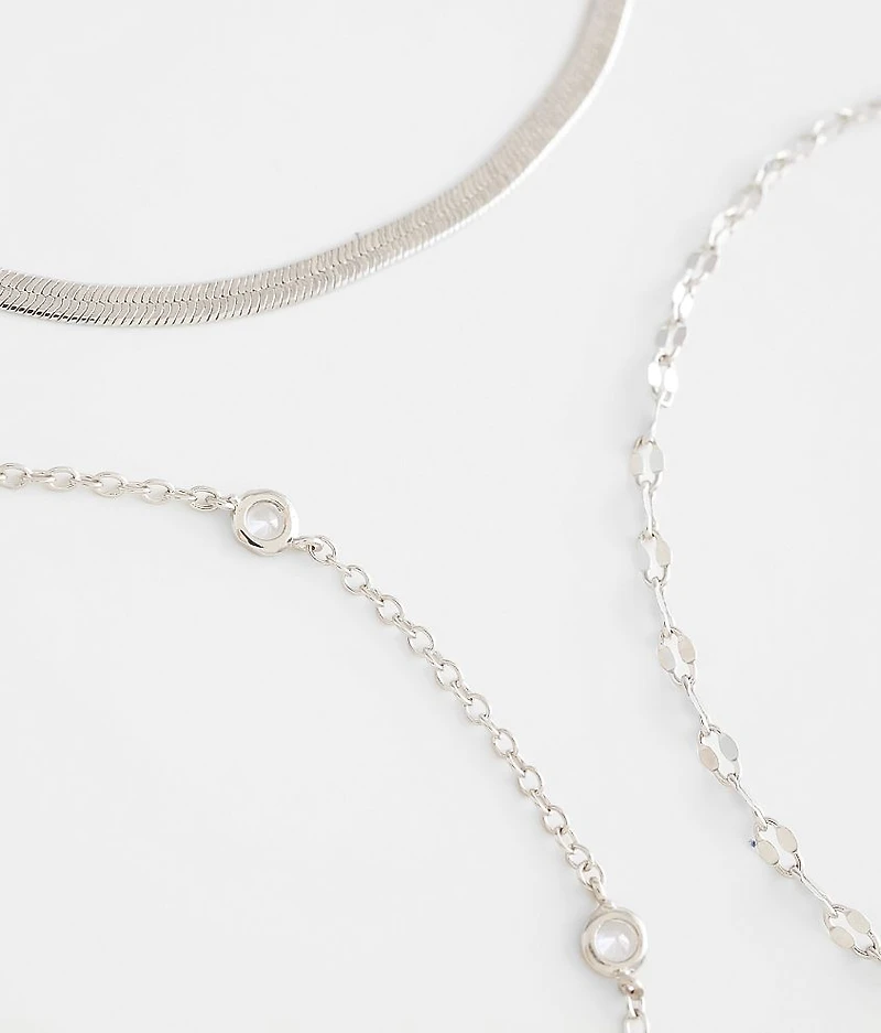 3 Pack Chain Anklet Set