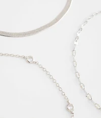 3 Pack Chain Anklet Set