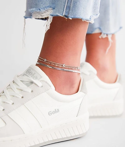 3 Pack Chain Anklet Set