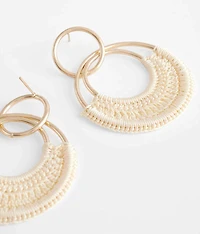 Crochet Double Hoop Earring
