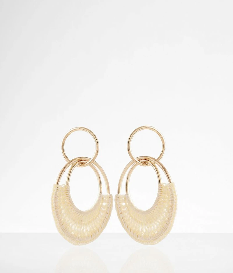 Crochet Double Hoop Earring