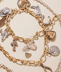 2 Pack Western Charm Necklace Set