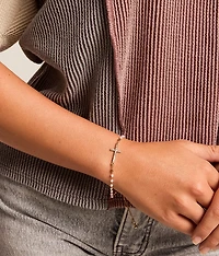 Glitz Cross Slider Bracelet