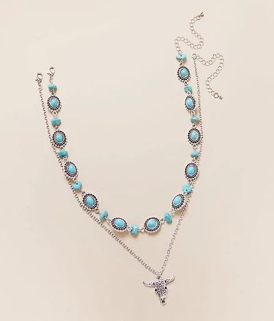 2 Pack Steer Necklace Set