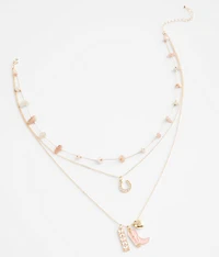 3 Pack Western Charm Necklace Set