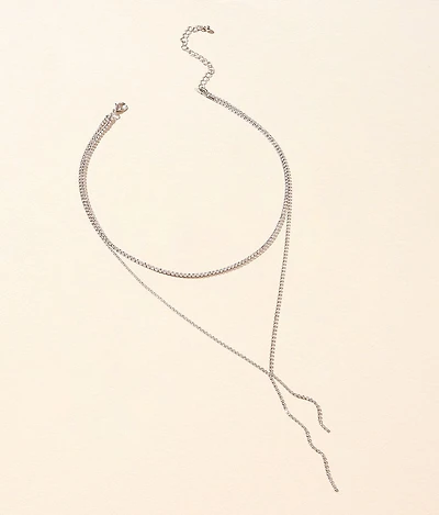 Tiered Rhinestone Necklace