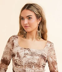 Fringe Glitz Drop Earring