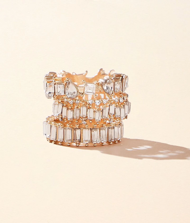 3 Pack Glitz Ring Set