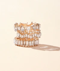 3 Pack Glitz Ring Set