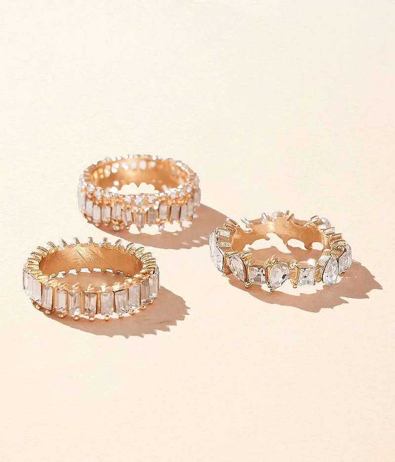 boutique by BKE Pack Glitz Ring Set