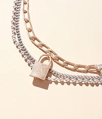 Tiered Locket Necklace Set