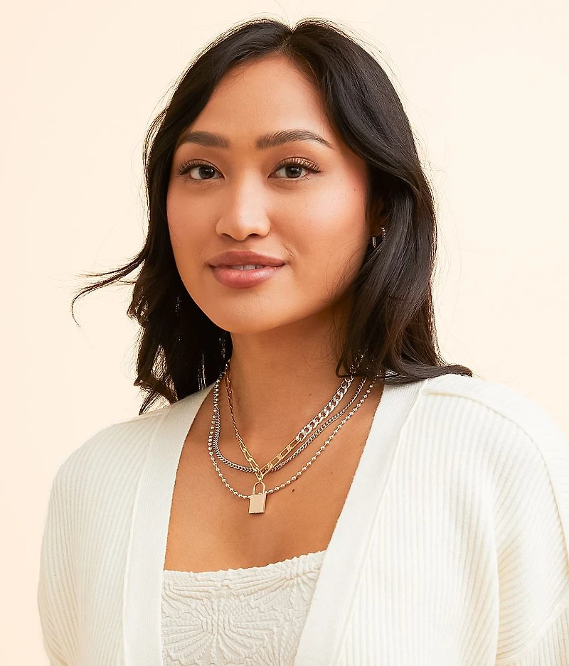 Tiered Locket Necklace Set