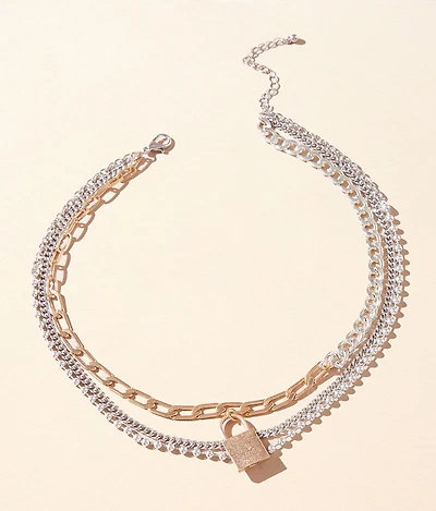 Tiered Locket Necklace Set