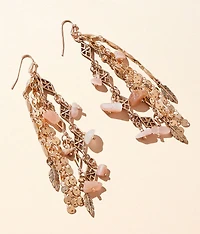 Stone Fringe Drop Earring