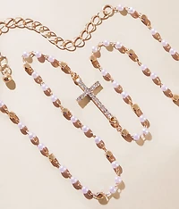 Rhinestone Cross Necklace