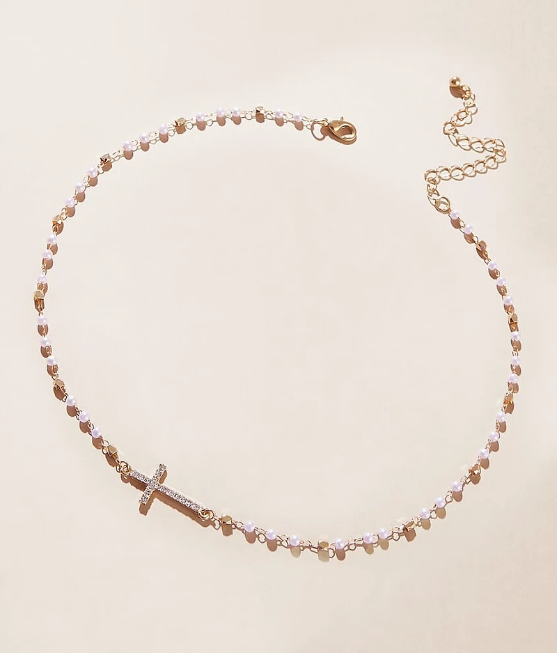 Rhinestone Cross Necklace