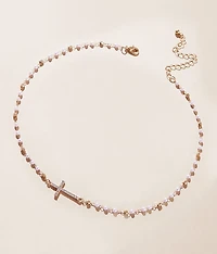 Rhinestone Cross Necklace