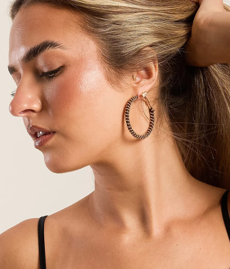 Shot Bead Wrapped Earring