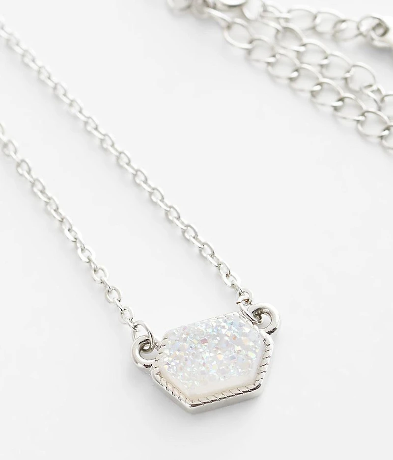 Druzy Pendant Necklace