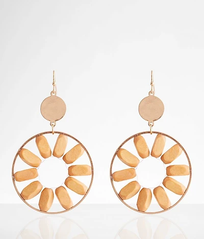Wood Bead Earring