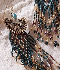 Seed Bead Fringe Earring