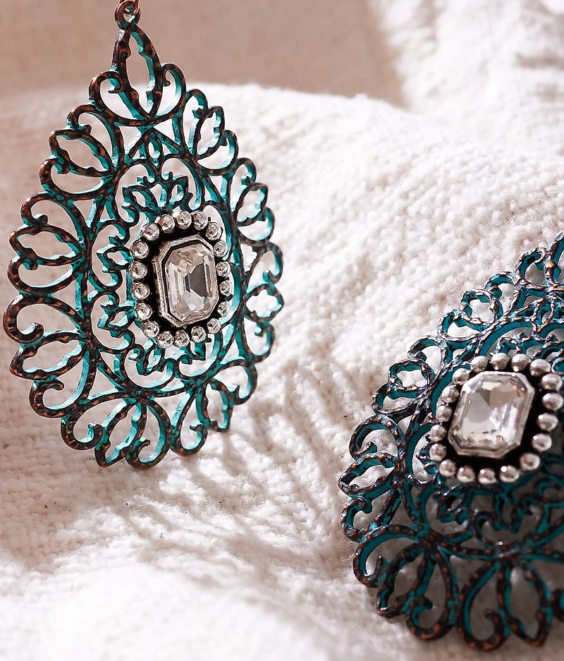 Statement Patina Drop Earring