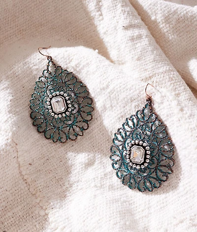 Statement Patina Drop Earring
