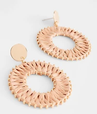 Raffia Hoop Earring