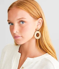 Raffia Hoop Earring