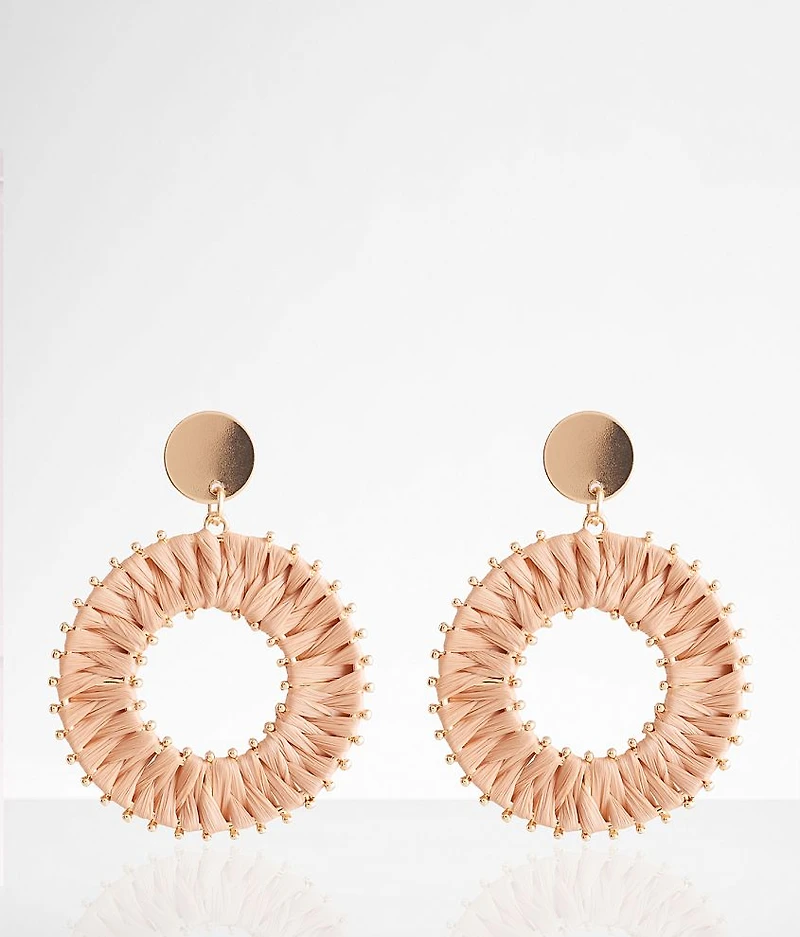 Raffia Hoop Earring