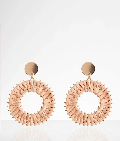 Raffia Hoop Earring
