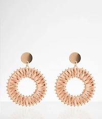 Raffia Hoop Earring