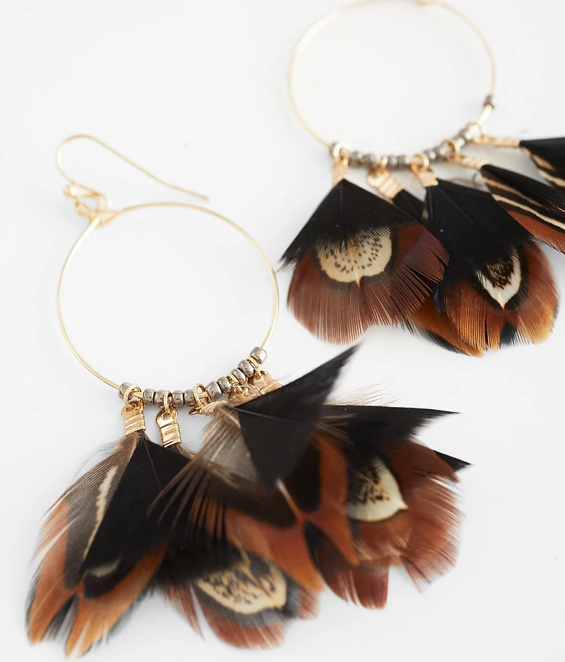 Feather Drop Earring