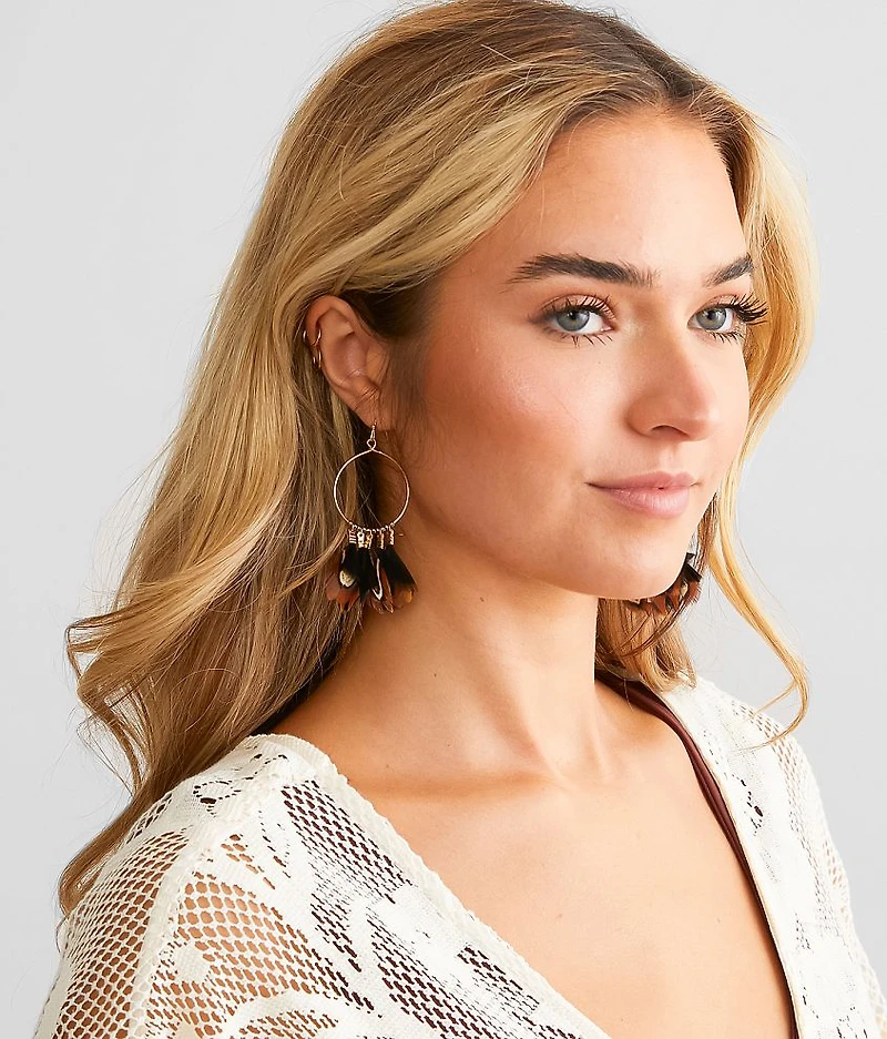 Feather Drop Earring