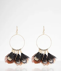 Feather Drop Earring