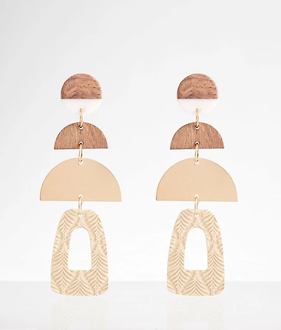 Wood & Clay Earring
