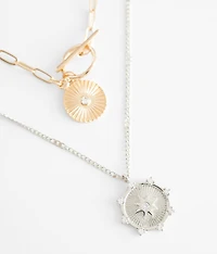 Double Pendant Tiered Necklace