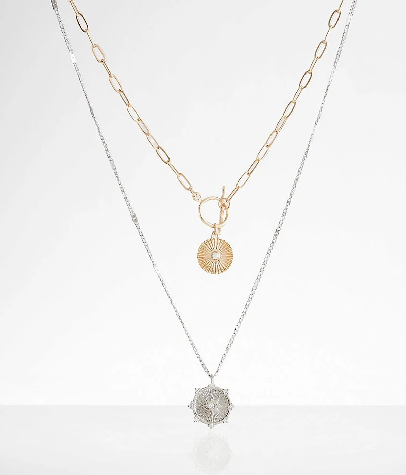 Double Pendant Tiered Necklace