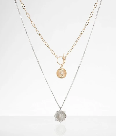 Double Pendant Tiered Necklace