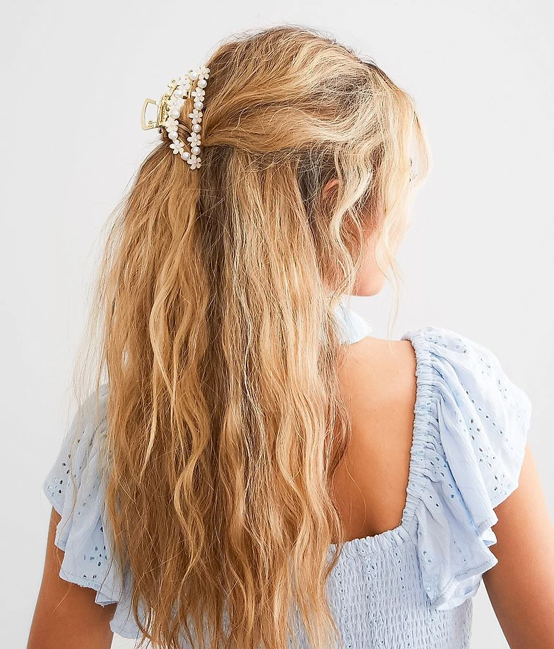 2 Pack Floral Glitz Hair Claw Clips