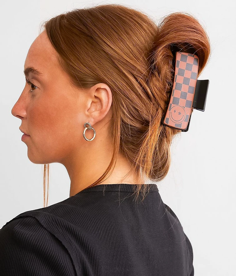 2 Pack Checker Hair Claw Clips