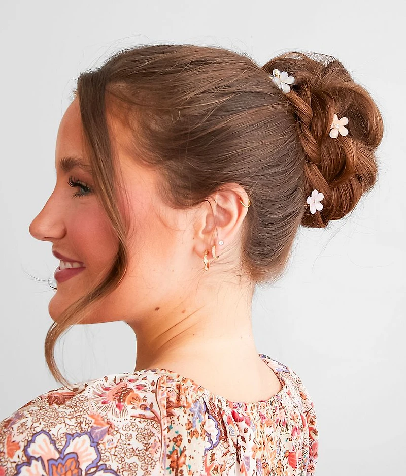 5 Pack Mini Flower Hair Claw Clips