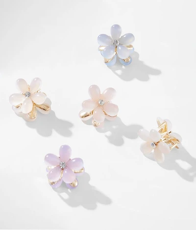 5 Pack Mini Flower Hair Claw Clips