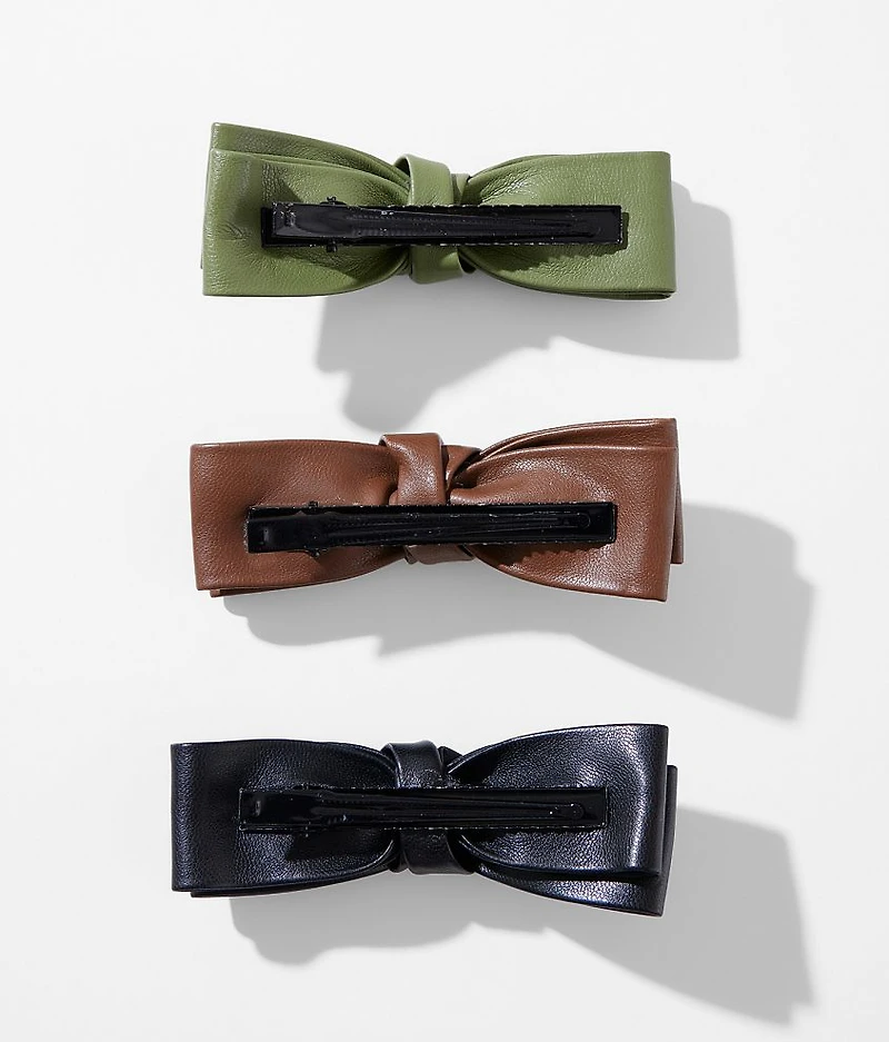 3 Pack Bow Barrette Set